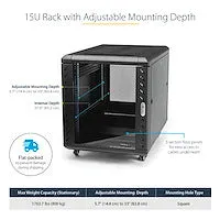 15U Server Rack Cabinet 4 Post