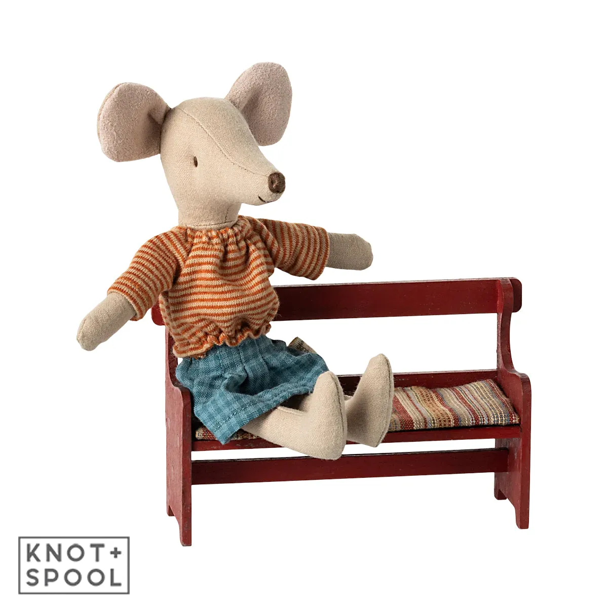 2024 Maileg Red Mouse Bench