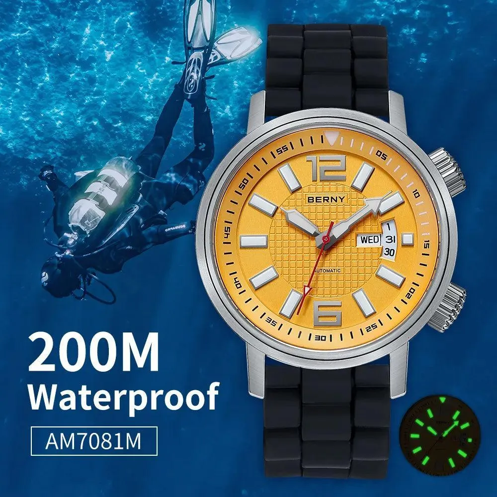 20ATM Diving Automatic Watch Super Waterproof Luminous Sapphire Self