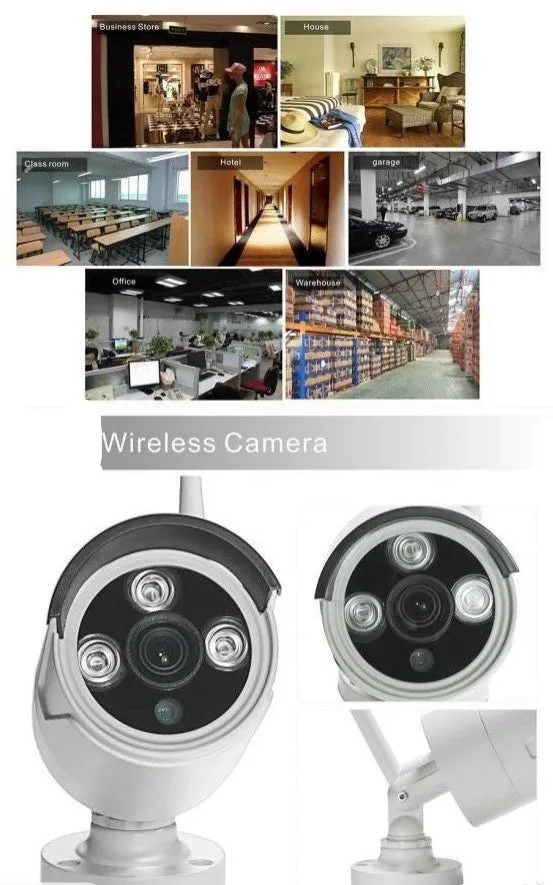 4 Channel HD  DVR & CCTV Wireless Outdoor Camera's Indoor-Outdoor Waterproof