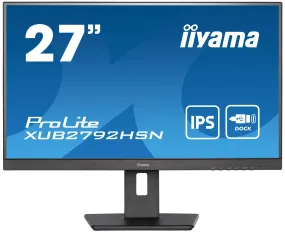 68,6Cm/27'' (1920X1080) Iiyama Prolite Xub2792hsn-B5 4Ms Hdmi Dp Usb-C Ips Pivot Speaker Fullhd Black