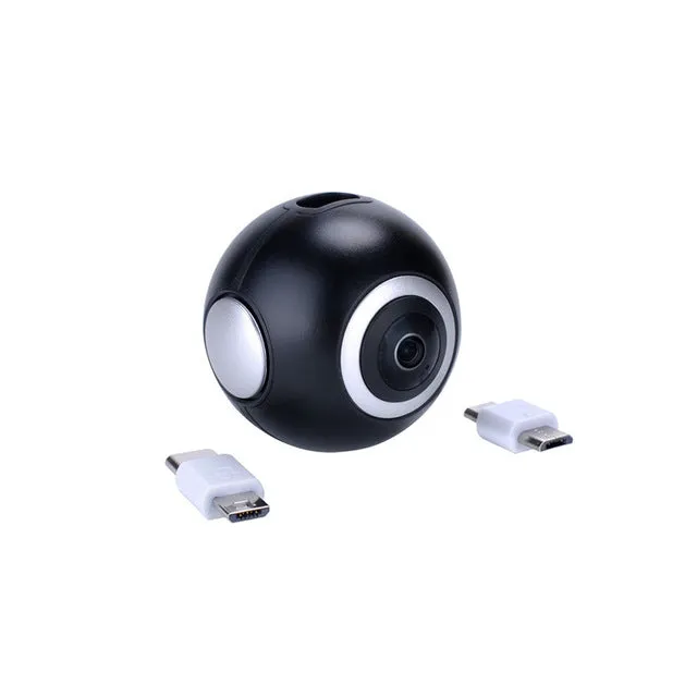 720 360 Degree Panoramic Camera VR Camera HD Video Dual Wide Angle Lens Real Time Seamless Stitching for Android Smartphone