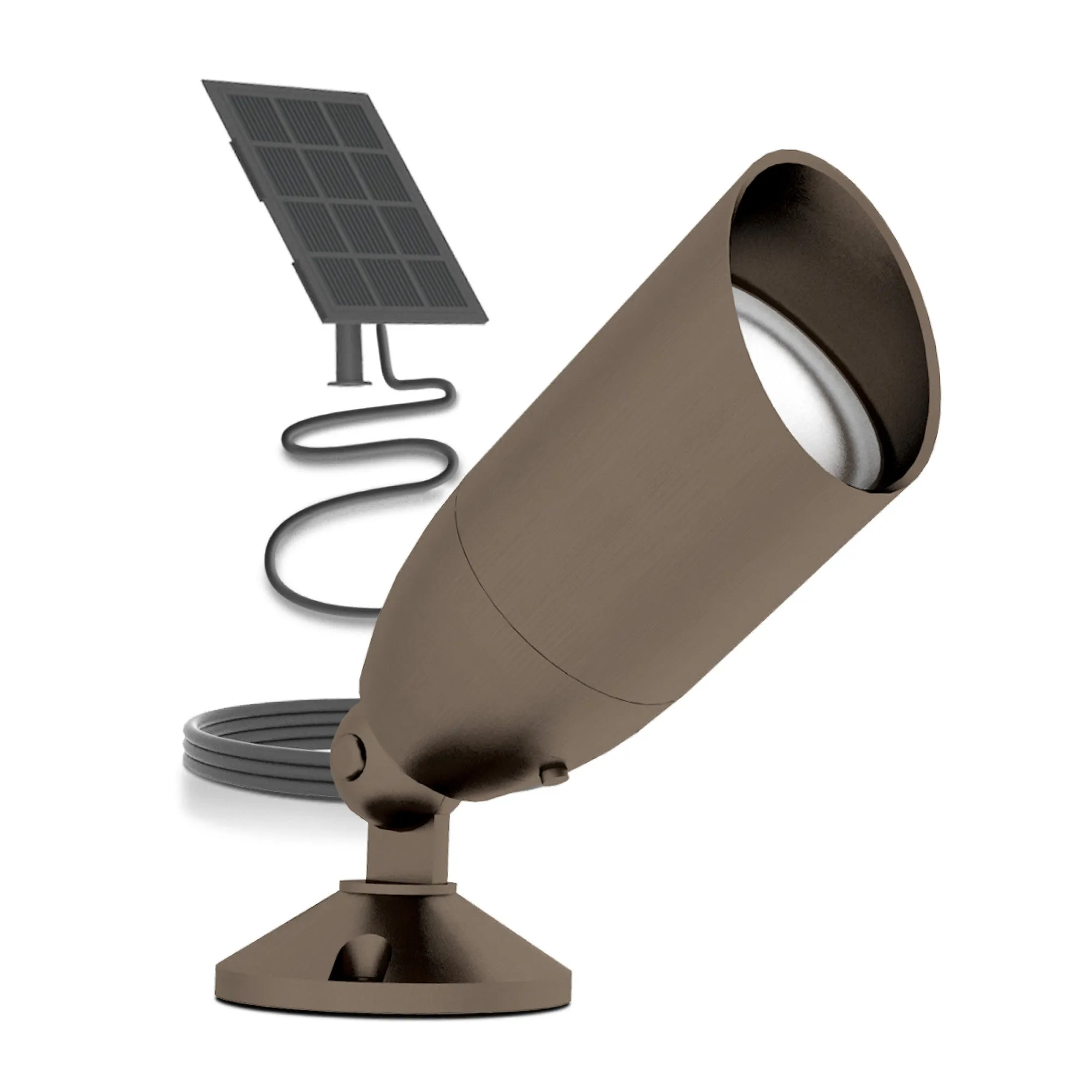 8 in. Bronze OneSync Landscape High Output LED Solar Spotlight