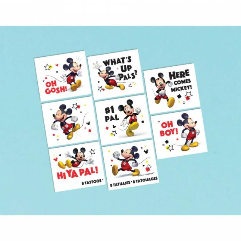 8 Pack Mickey Mouse Forever Tattoos