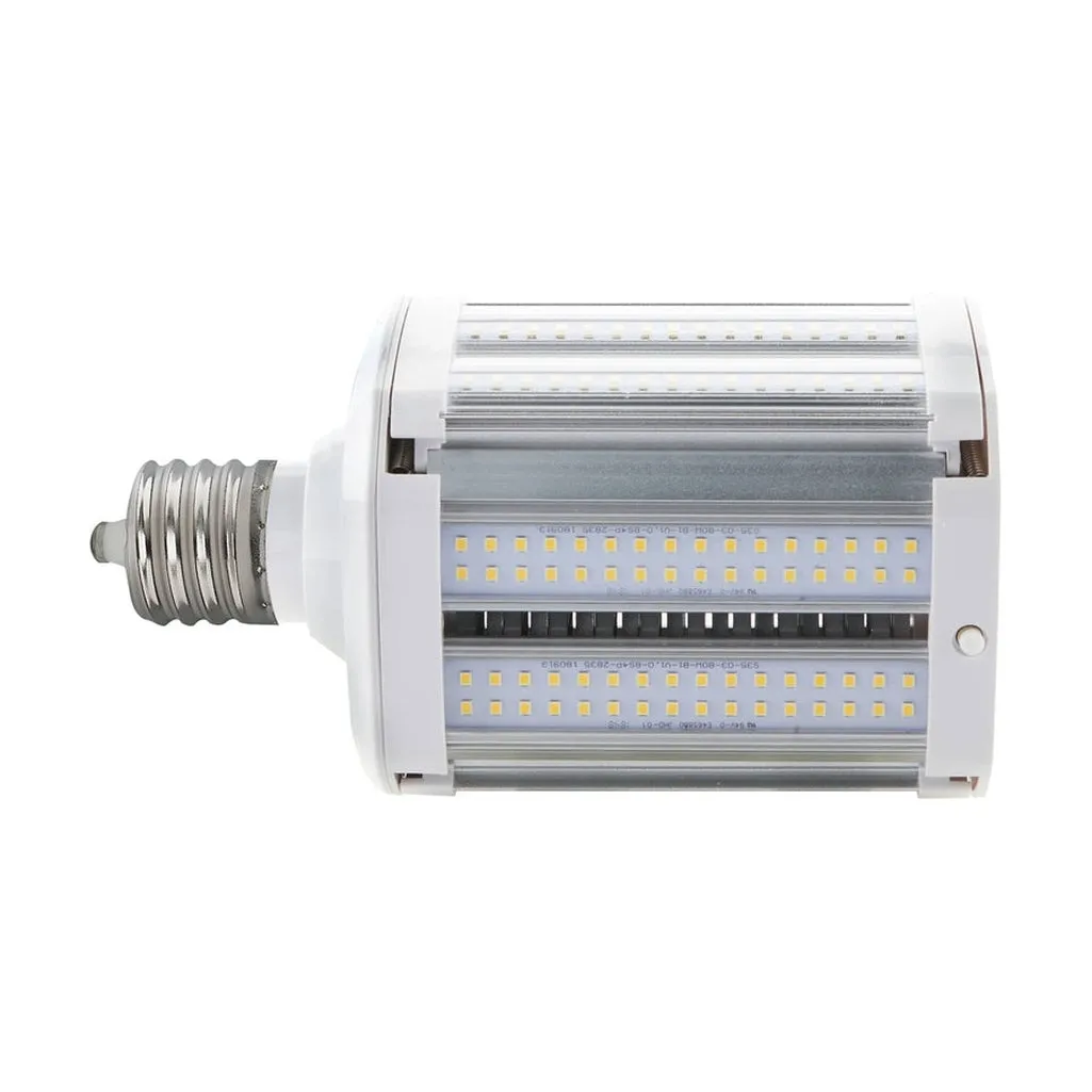 80 Watt LED Hi-lumen shoe box style lamp for commercial fixture applications - 5000K - Mogul Extended - Type B Ballast Bypass -100-227V