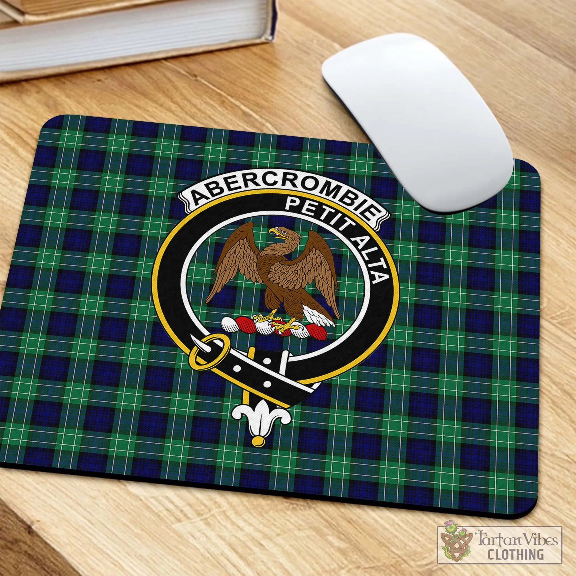 Abercrombie Tartan Mouse Pad with Family Crest