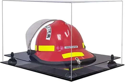 Acrylic Fireman's Helmet Display Case – Clear (A014/V60)