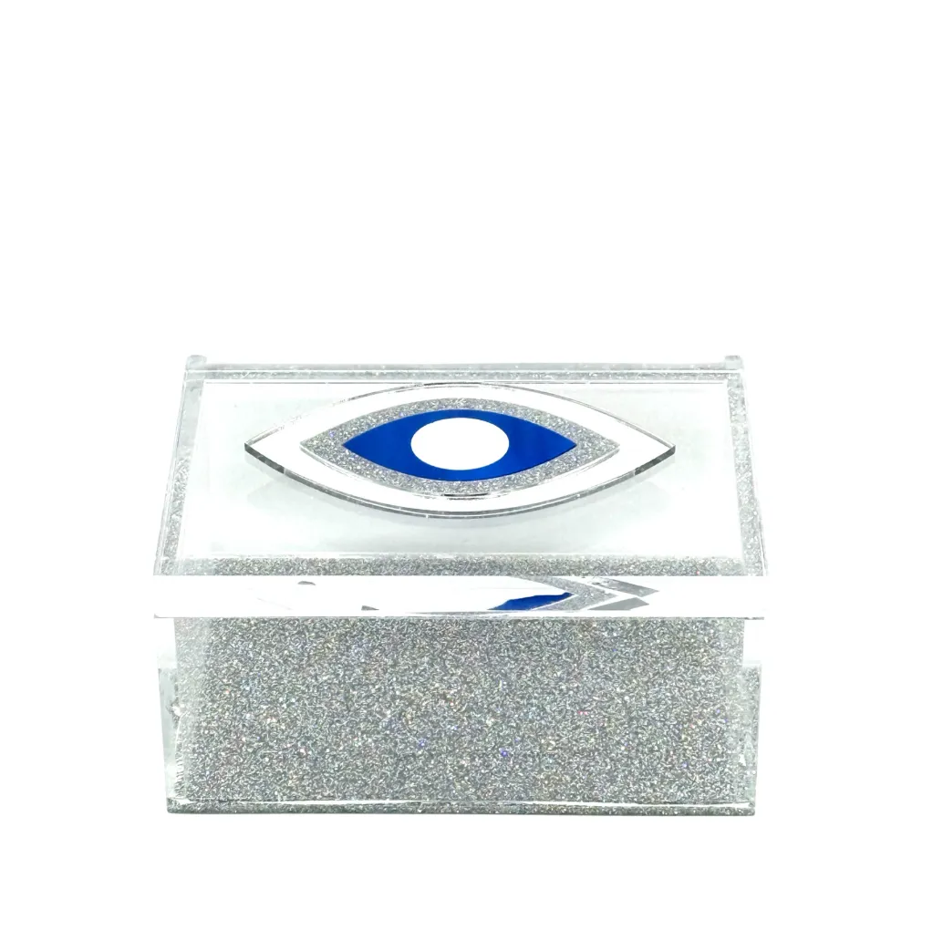 Acrylic Silver Evil Eye Box