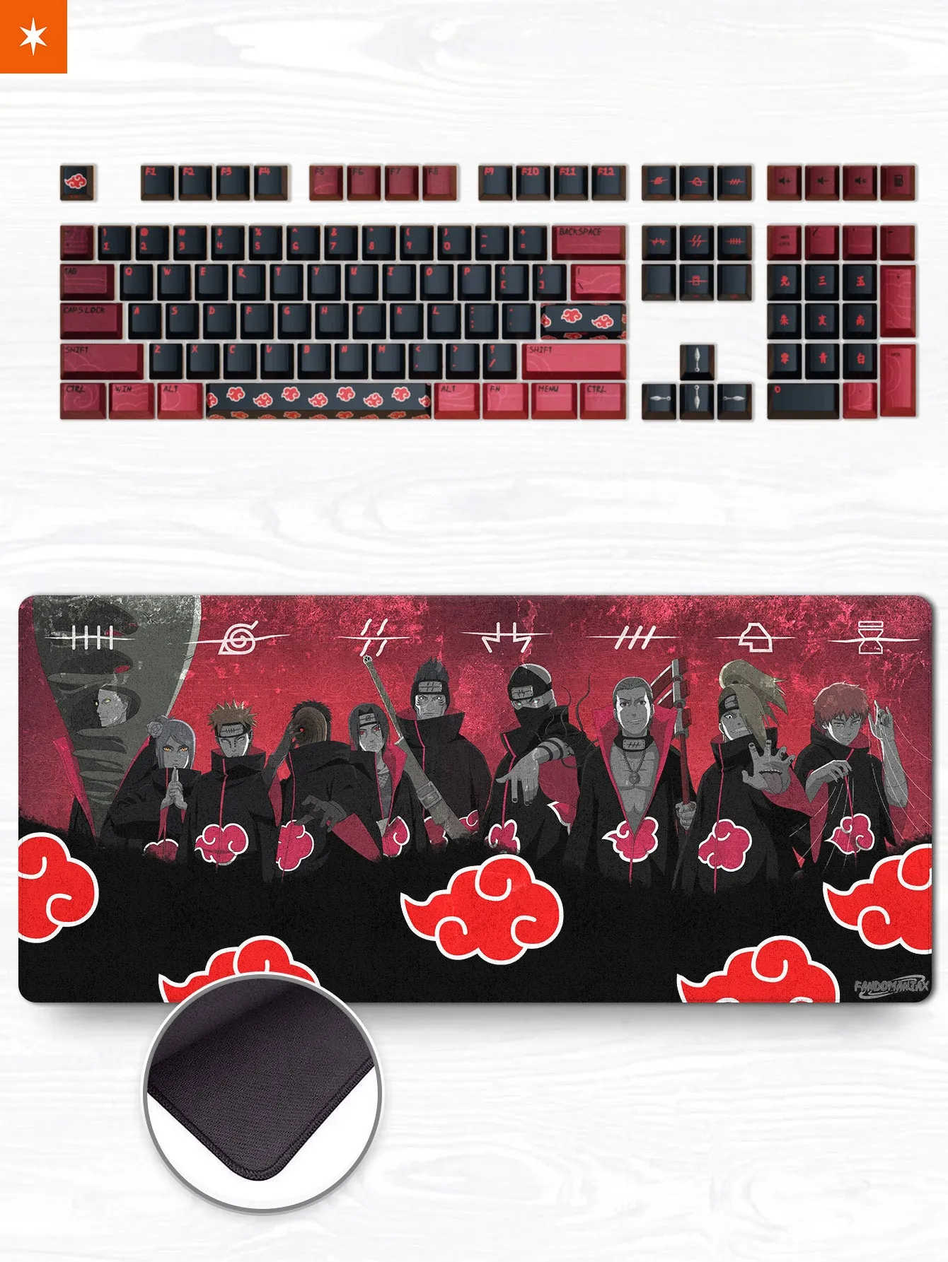 Akatsuki Themed Keycap & Deskmat