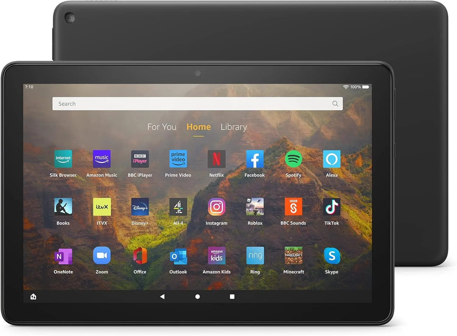 Amazon Fire HD 10 (2021) 10" Tablet, 32GB, Wi-Fi, Black (With Ads)