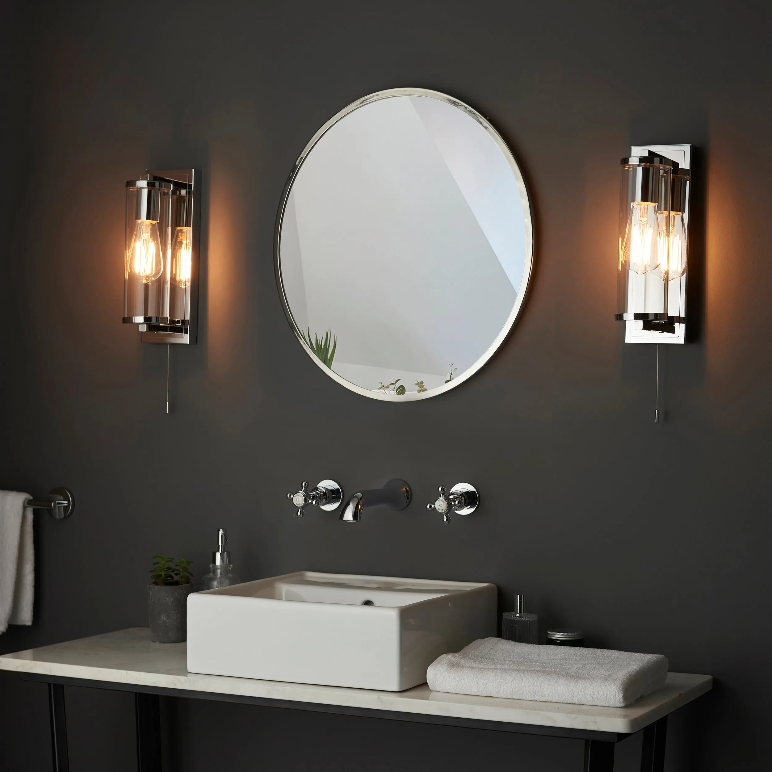 Amos Aeon Bathroom Wall Light Chrome