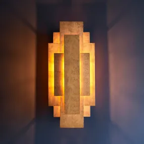 Amos Vaughn Wall Light Gold Leaf