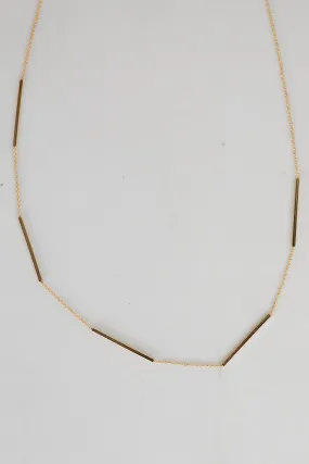 Andrea Gold Bar Chain Necklace