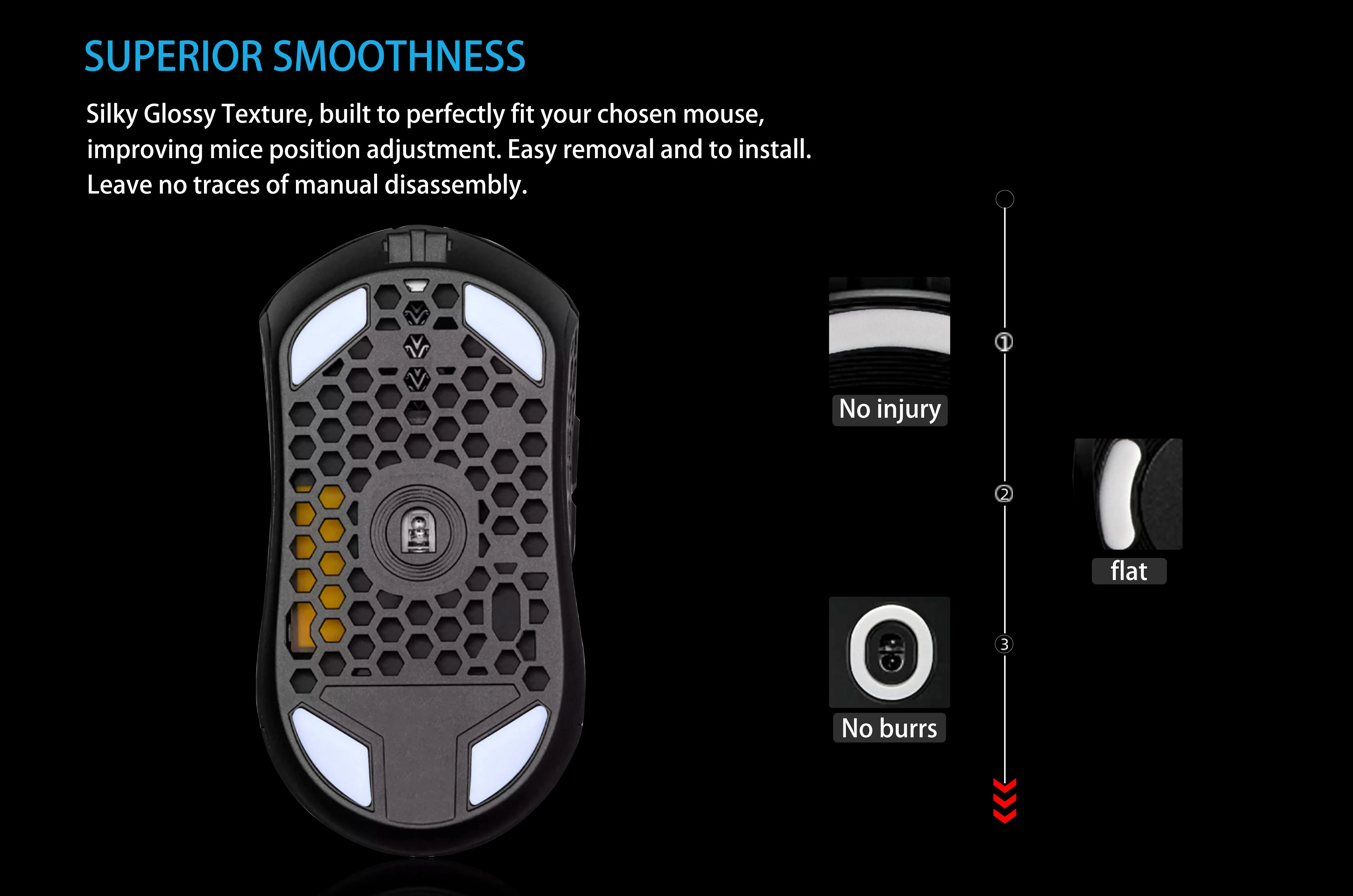 Arc 1 PTFE Skates | FinalMouse Ultralight / Air58