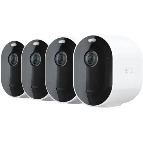 Arlo Pro 4 4 Megapixel Indoor/Outdoor 2K Network Camera - Colour - 4 Pack - Infrared Night Vision - H.264, H.265 - 2560 x 1440 - Apple HomeKit, Alexa Supported - UV Resistant, Weather Resistant