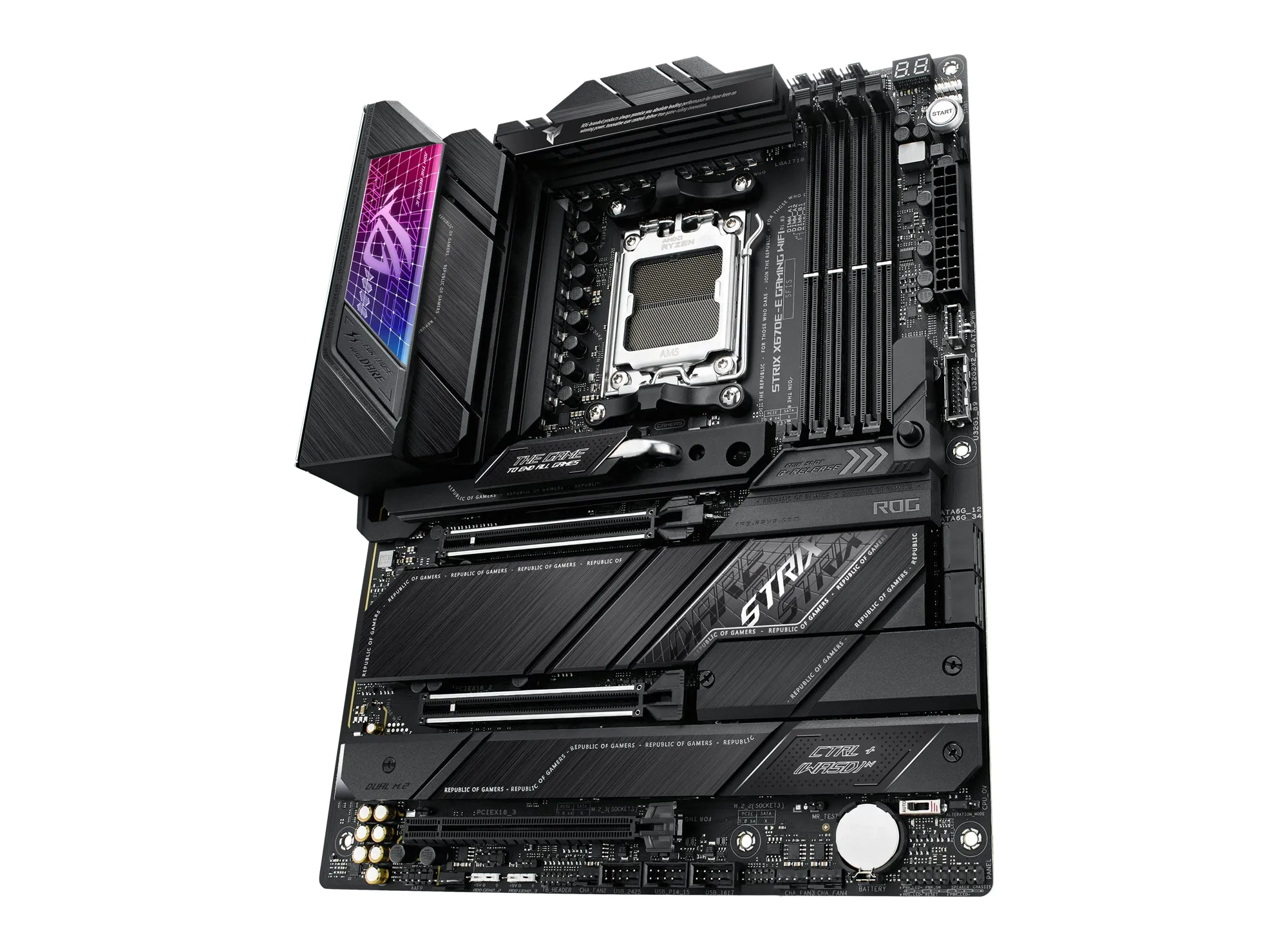 Asus Rog Strix X670e-E Gaming Wifi - Motherboard - Atx - Socket Am5 - Amd X670e Chipset - Usb-C 3.2 Gen 2X2, Usb 3.2 Gen