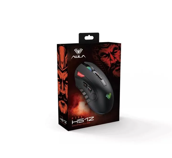 AULA H512 Wired Optical Mouse With 12 Keys