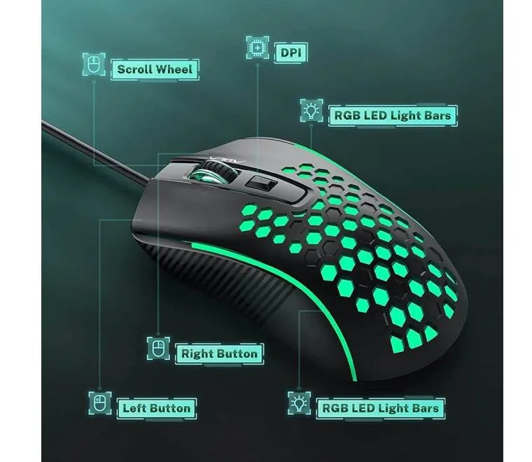 AULA S11 Wired Gaming Mouse with 4-Keys