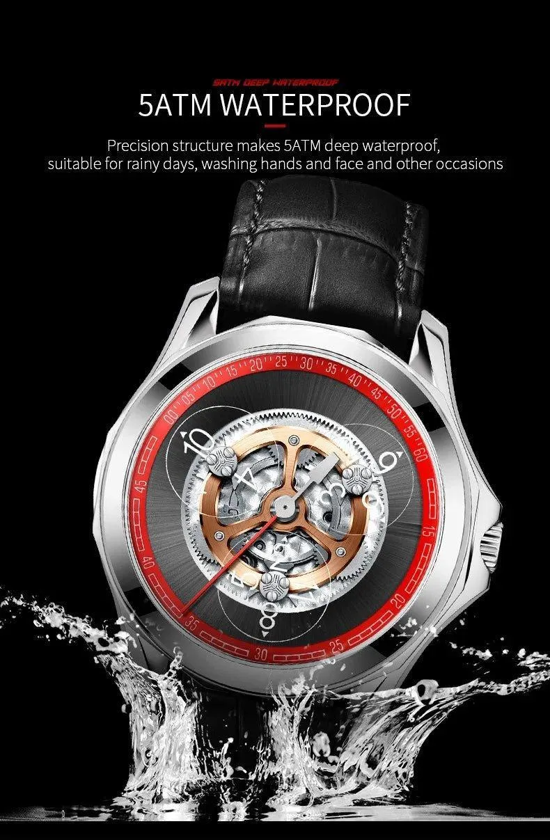 Automatic Hollow Mechanical Watch - 5 ATM Waterproof