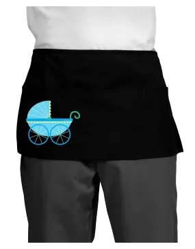 Baby Boy Carriage Dark Adult Mini Waist Apron, Server Apron