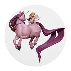 Baby Cupid and Horse Mouse Pad