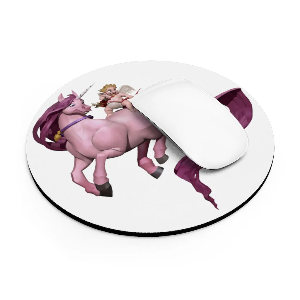 Baby Cupid and Horse Mouse Pad