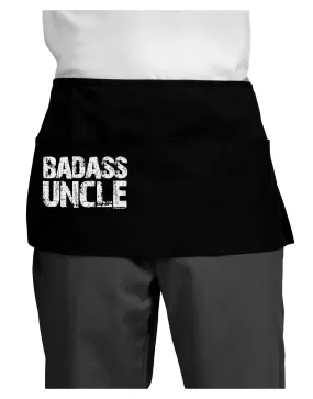 Badass Uncle Dark Adult Mini Waist Apron, Server Apron by TooLoud