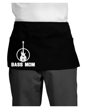 Bass Mom - Mother's Day Design Dark Adult Mini Waist Apron, Server Apron