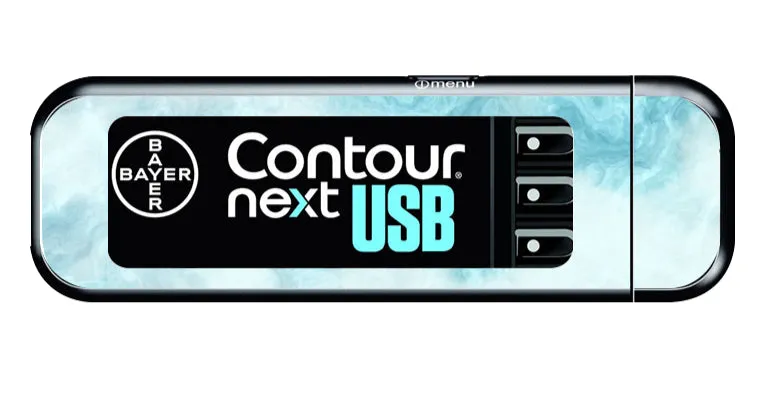 Bayer Contour Next USB Vinyl Sticker (Blue Marble)