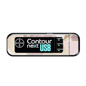 Bayer Contour Next USB Vinyl Sticker (Blush Geo)