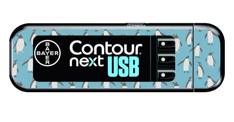 Bayer Contour Next USB Vinyl Sticker (Penguins)