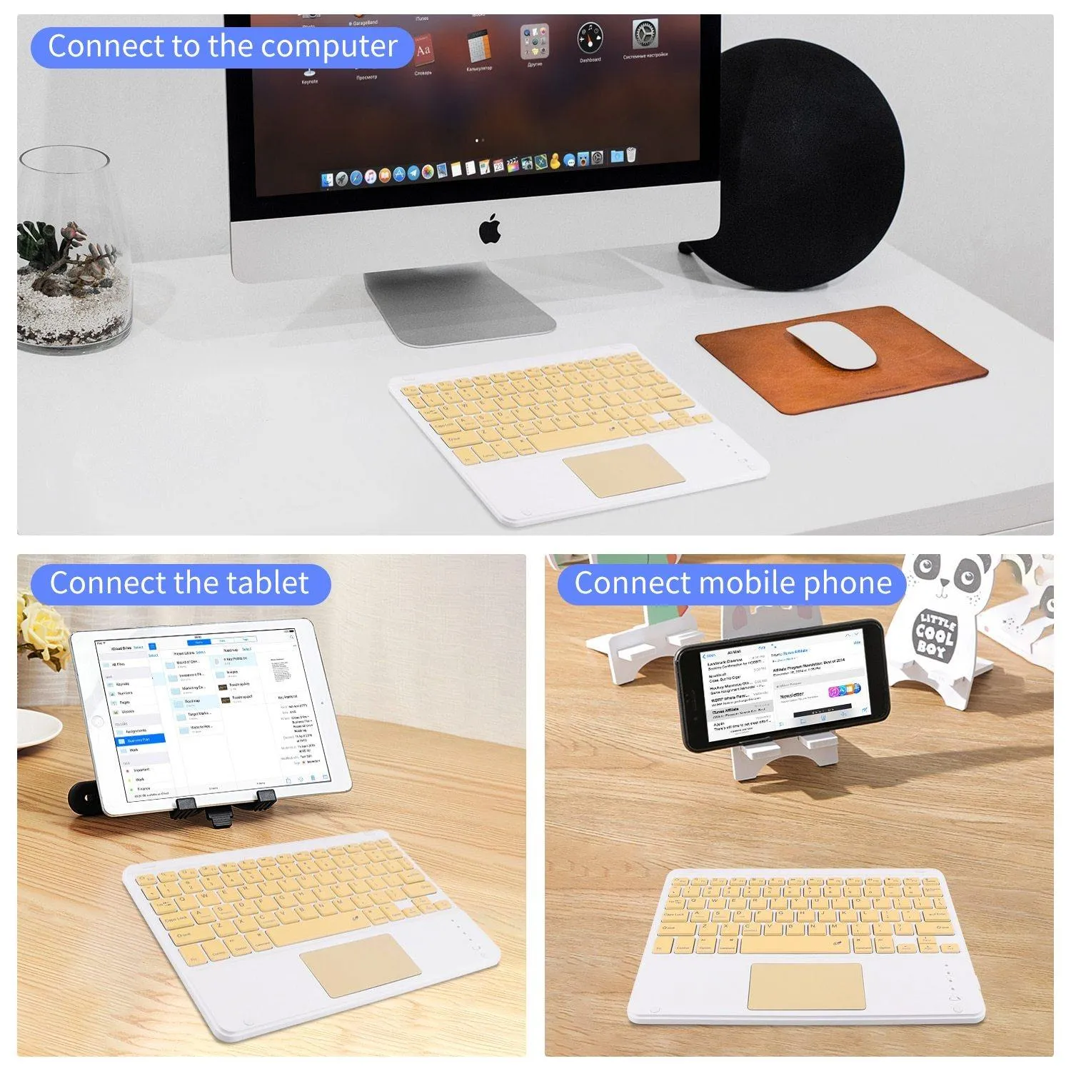 Bluetooth Mini Thin Keyboard Mouse Set