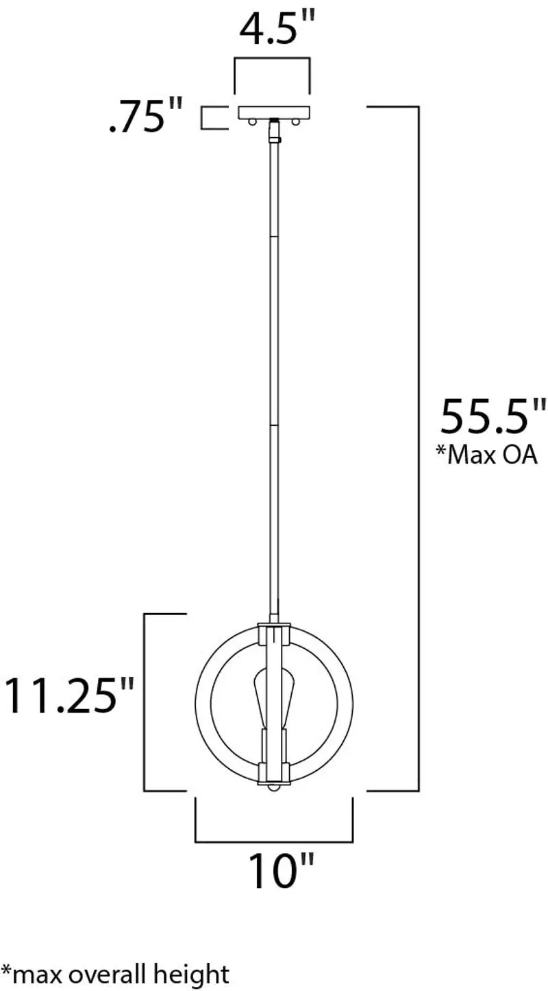 Bodega Bay 10" Single Light Mini-Pendant in Anthracite