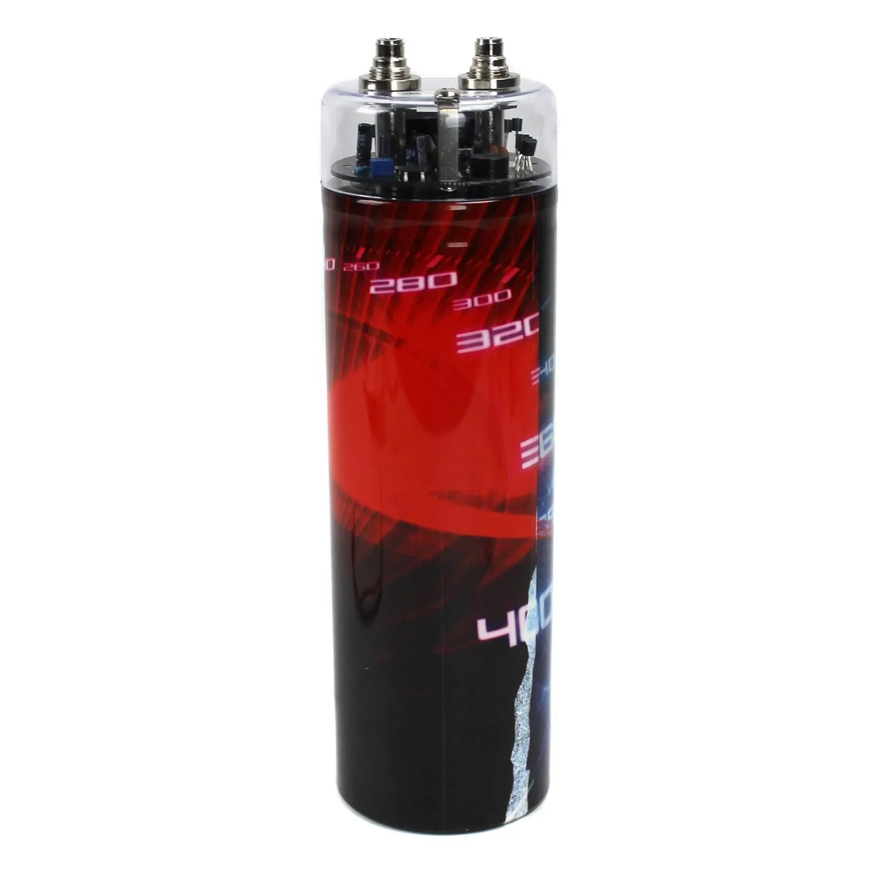 Boss CPBK2 2 Farad 20-Volt  Digital Voltage Car Audio Power Capacitor, LED Black