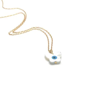 BUTTERFLY EVIL EYE NECKLACE