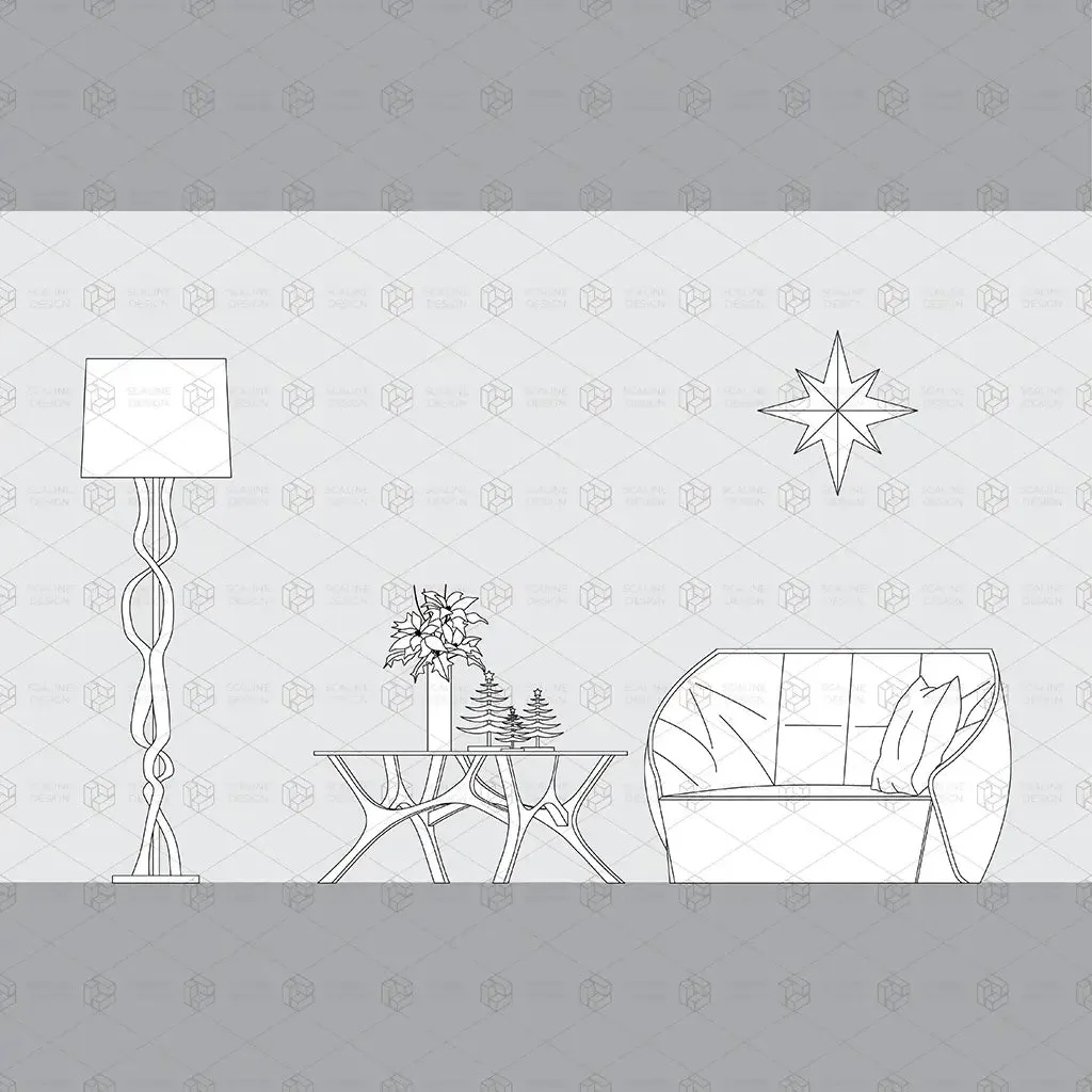 Cad and Vector Christmas Minimalist Furniture