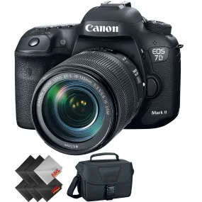 Canon EOS 7D Mark II DSLR Camera with 18-135mm f/3.5-5.6 is USM Lens & W-E1 Wi-Fi Adapter   1 Year Warranty