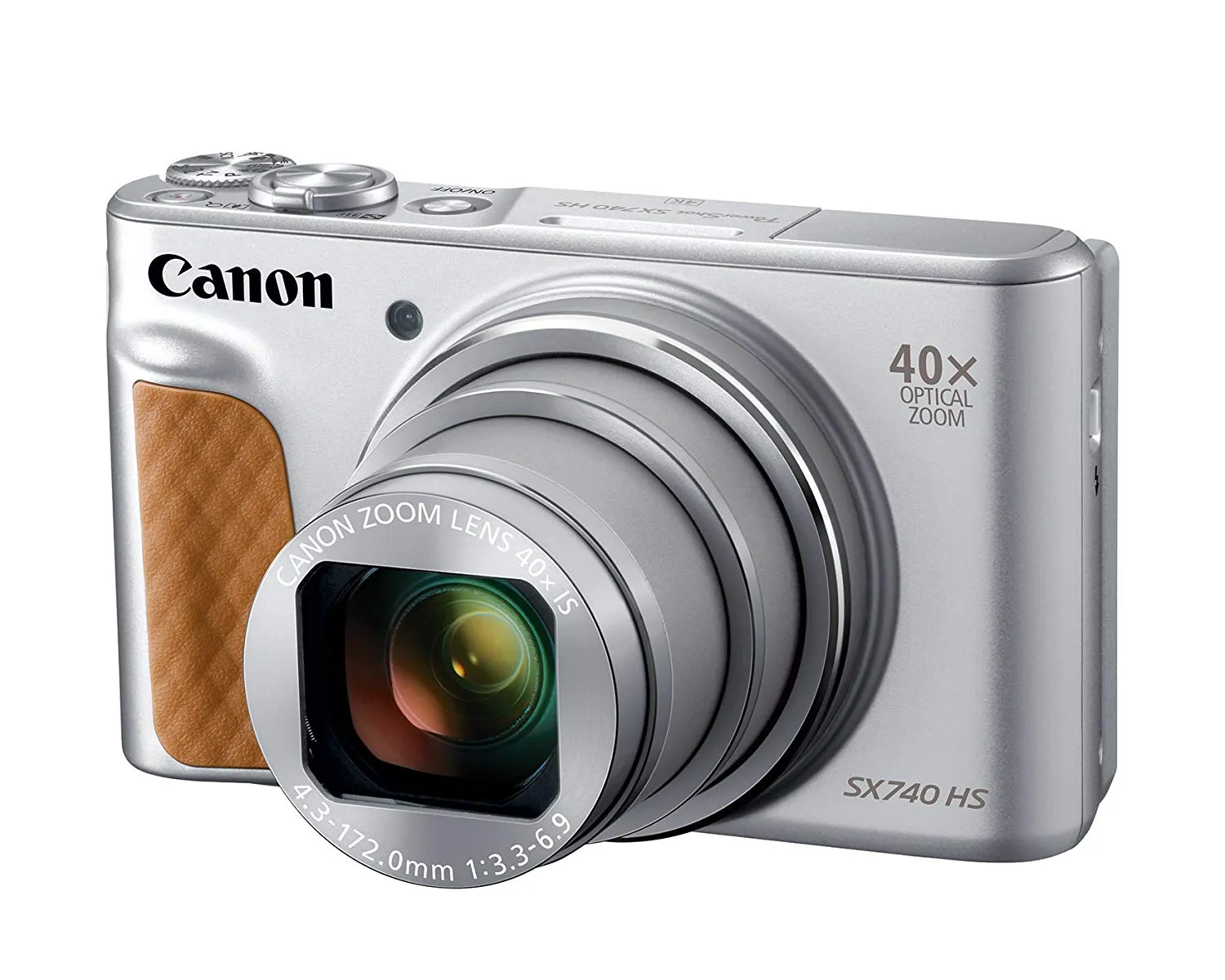 Canon PowerShot SX740 Bluetooth Wi-fi Digital Camera Silver with Replacement Battery