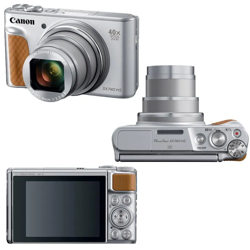 Canon PowerShot SX740 HS Digital Camera (Silver)   32GB Memory Card