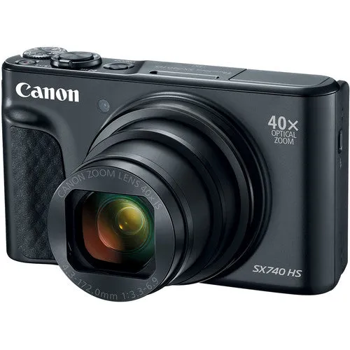 Canon PowerShot SX740 Wi-Fi Digital Camera Black with Replacement Battery and 32GB Memory Card