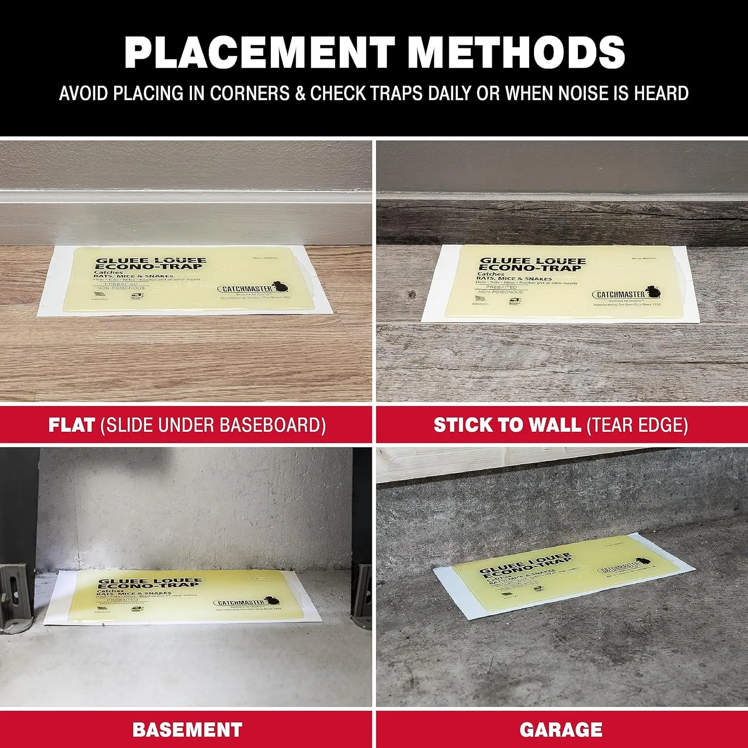 CatchMaster Gluee Louee Heavy Duty Econo-Trap Glue Board Traps (30R)