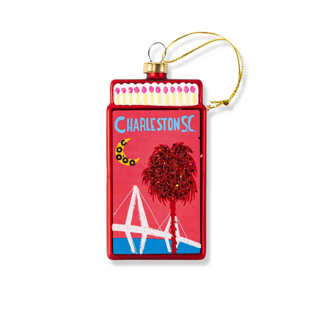 Charleston Matchbook Ornament 3.5"