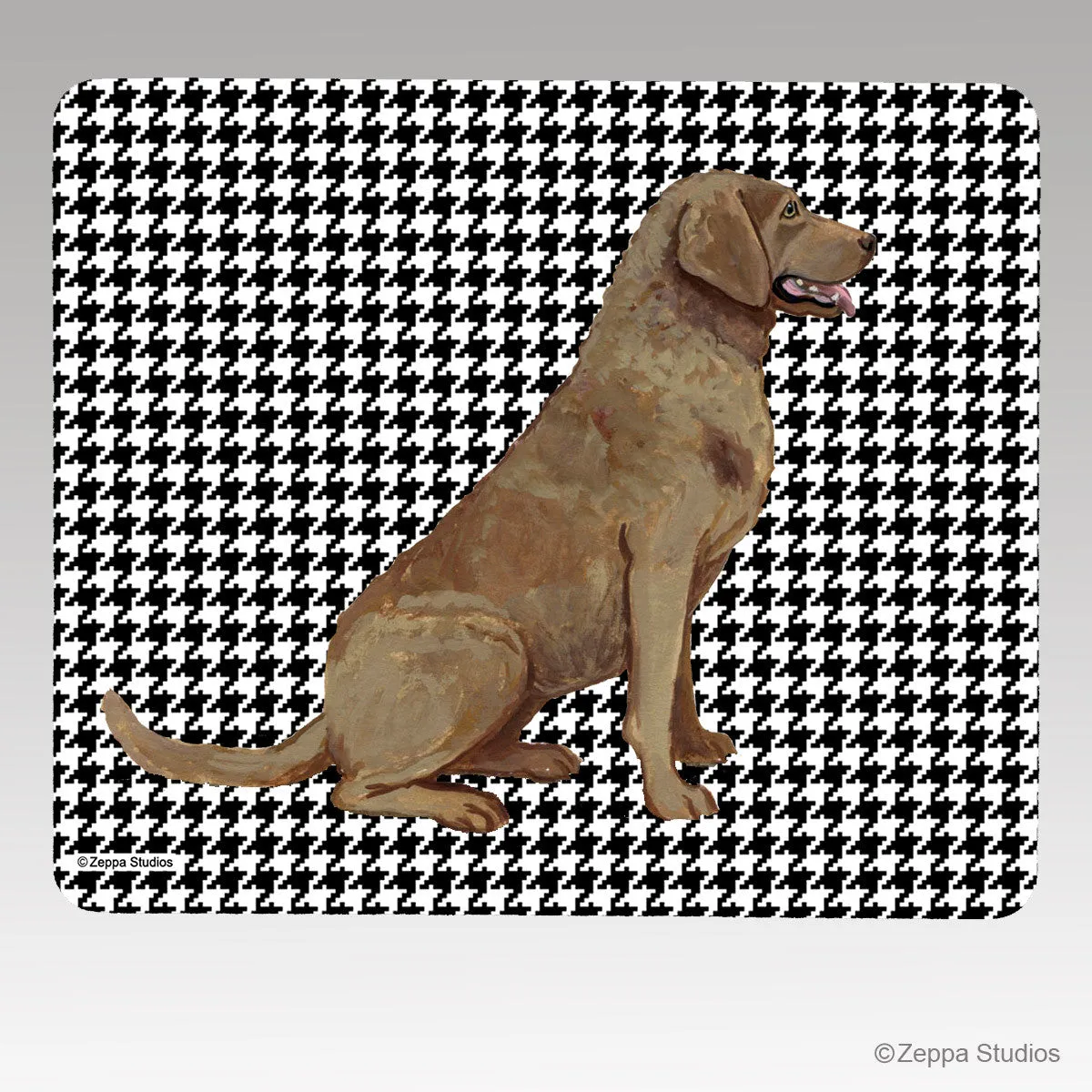 Chesapeake Bay Retriever Houndstooth Mouse Pad