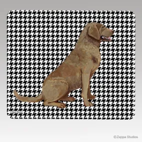 Chesapeake Bay Retriever Houndstooth Mouse Pad