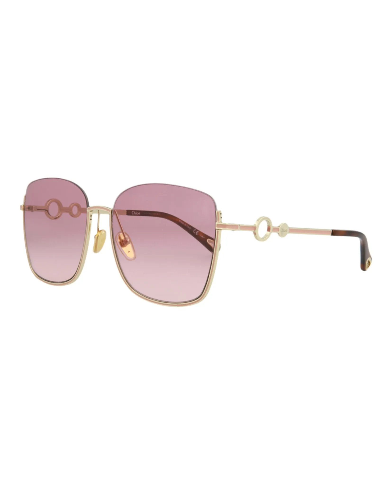 Chloe Square-Frame Metal Sunglasses, style # CH0070SK-30011505004