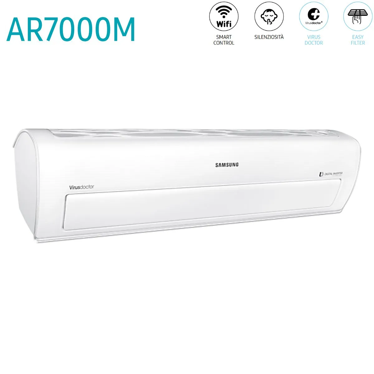 Climatizzatore Condizionatore Samsung Dual Split Inverter serie AR7000M 7 7 con AJ050FCJ2EH/EU R-410 Wi-Fi Integrato 7000 7000