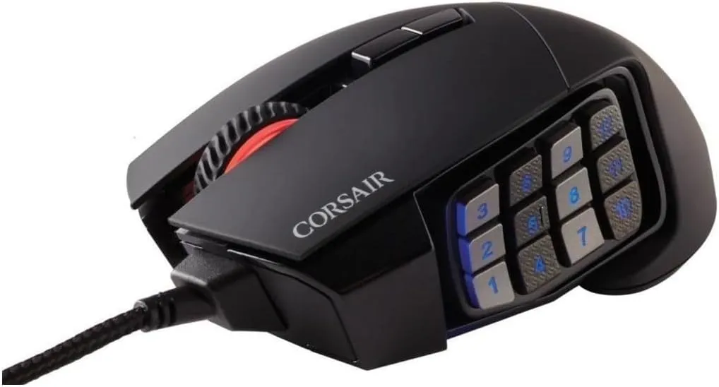 【優惠價】Corsair SCIMITAR RGB ELITE Optical MOBA/MMO Gaming Mouse - Black 黑色 CH-9304211-AP