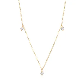 CRESSIDA | Floating Triple Diamond Necklace