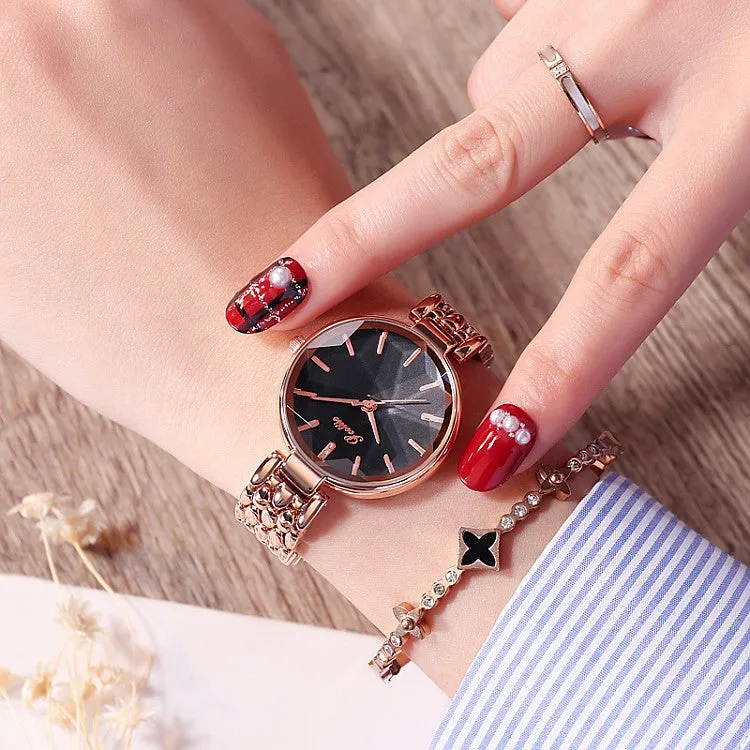 Crystal Rhombus-shaped Mirror Women's Watch