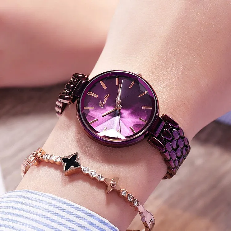 Crystal Rhombus-shaped Mirror Women's Watch